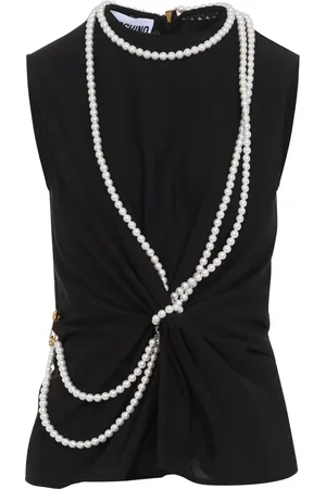 Moschino Pearl-detailing top