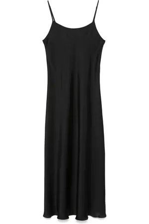 Low Classic Asymmetric satin slip dress