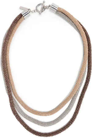 PESERICO SIGN Three-strand tubular necklace