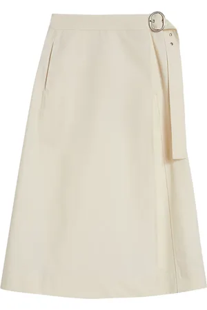 Jil Sander A-line buckled midi skirt