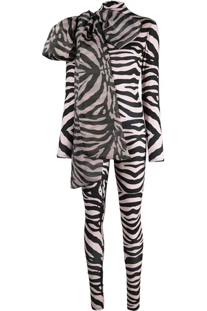 Atu Body Couture Zebra print stretch bodysuit