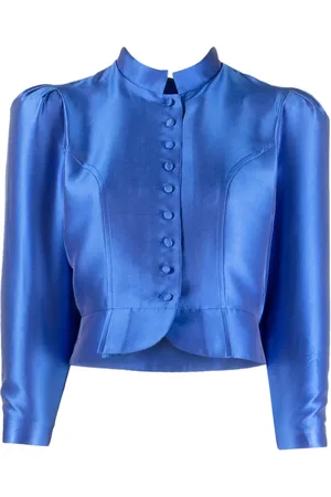 Destree Amoako satin-finish cropped jacket