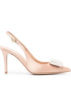 Gianvito Rossi Satin crystal pumps
