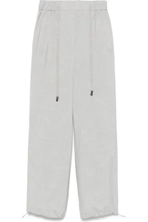 PESERICO SIGN Pressed-crease straight-leg trousers