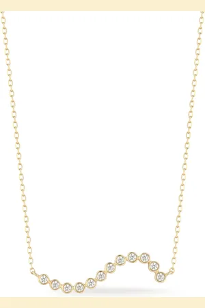 Mateo 14kt yellow Wave diamond pendant necklace