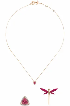 ANAPSARA 18kt rose gold Dragonfly earrings and necklace set
