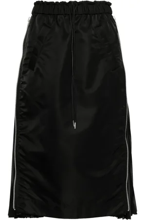 SACAI Pleat-panelled midi skirt
