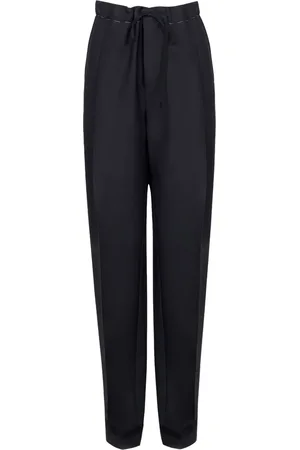 Maison Margiela Drawstring pressed crease trousers