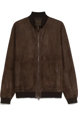 CANALI Suede bomber jacket
