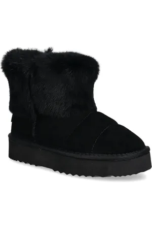 Patrizia Pepe Girl Faux-fur trim boots