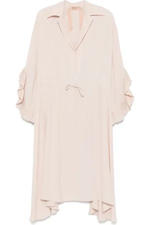 Nº21 Asymmetric midi shirt dress