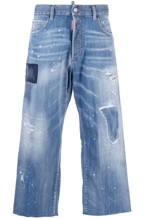 Dsquared2 Distressed wide-leg cropped jeans
