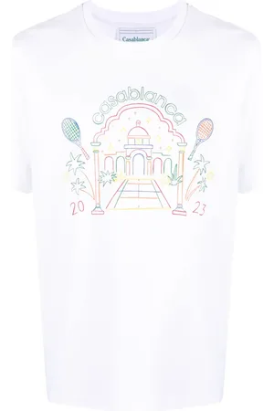 Casablanca Rainbow Crayon organic-cotton T-shirt
