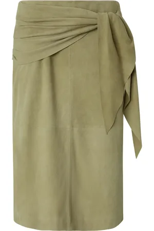 Pinko Leather midi skirt