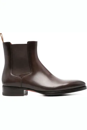 santoni Leather Chelsea boots