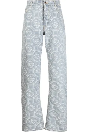 Casablanca Monogram-print straight-leg jeans