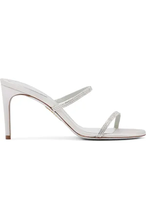 RENE CAOVILLA 100mm satin strass sandals