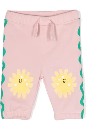 Stella McCartney Sun-print cotton tracksuit bottoms
