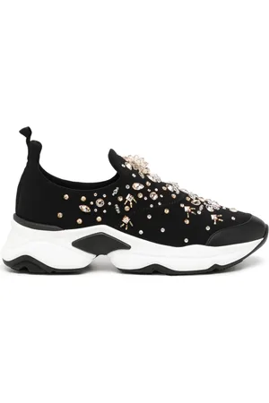 RENE CAOVILLA Morgana rhinestone-embellished sneakers