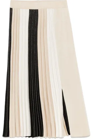 MRZ Plissé colourblock midi skirt