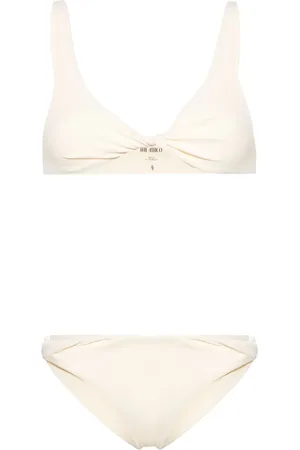 The Attico Twist-detail ribbed bikini