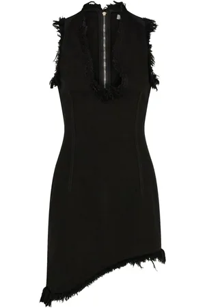 Salvatore Ferragamo Frayed-brim mini dress