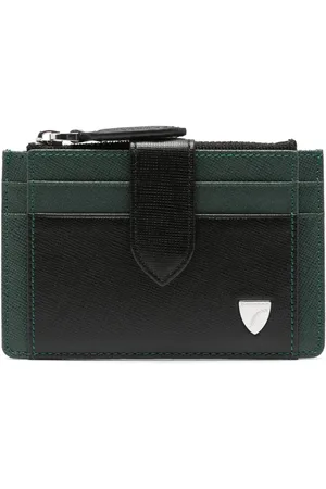 ASPINAL OF LONDON Logo-stam leather cardholder