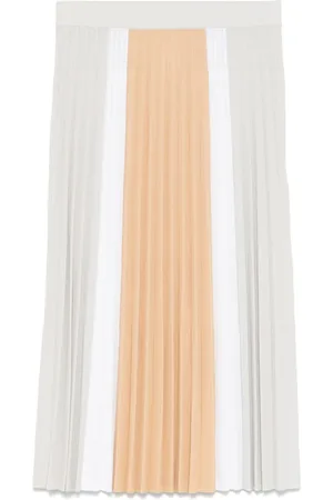 MRZ Plissé colourblock midi skirt