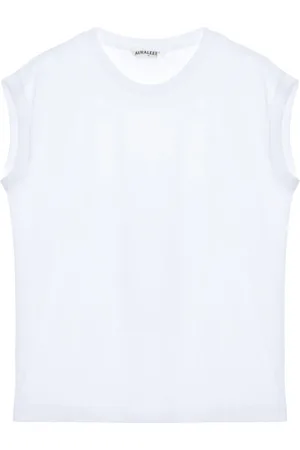 Auralee Sleeveless cotton T-shirt