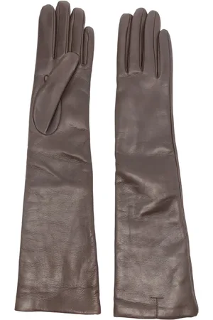 Totême Long leather gloves