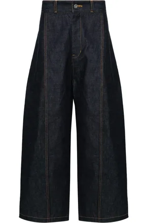 SAGE NATION Seam-detail wide-leg jeans