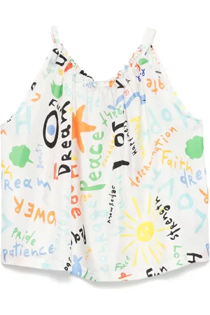 Rianna + Nina Script-print blouse
