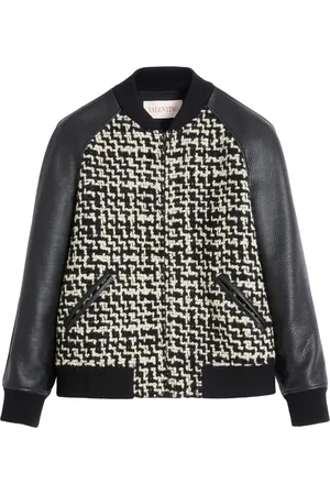 VALENTINO GARAVANI Chez-patch tweed bomber jacket
