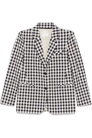 FORTE FORTE Gingham-check blazer
