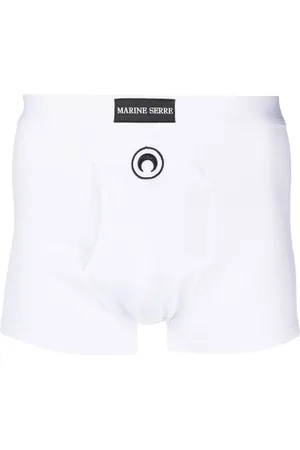 Marine Serre Logo-embroidered fine-ribbed boxers