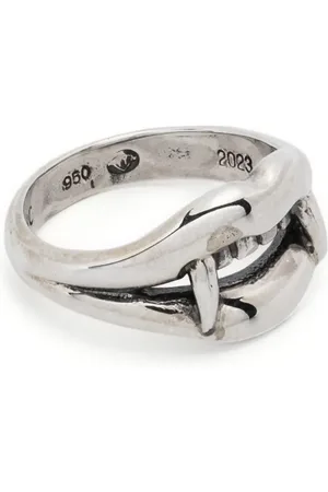 YOHJI YAMAMOTO Circular-design polished-finish ring