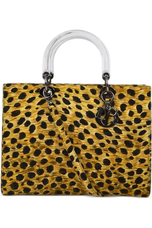 Dior 1999 Lady Dior cheetah-print tote bag