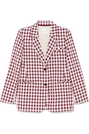 FORTE FORTE Gingham-check blazer