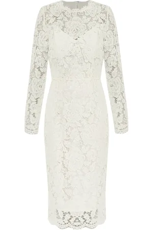 Dolce & Gabbana Floral-lace midi dress