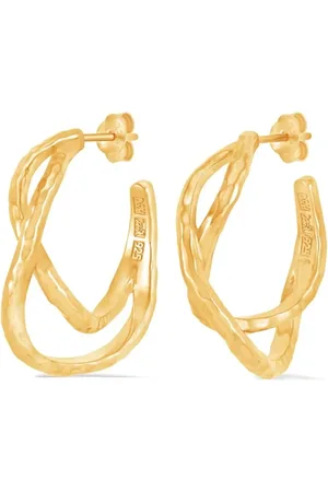 Dower and Hall Entwined chunky twist infinity hoop earrings