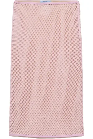 Prada Cotton mesh midi skirt