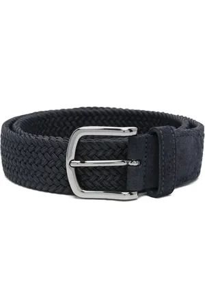 HUGO BOSS Leather-trim woven belt