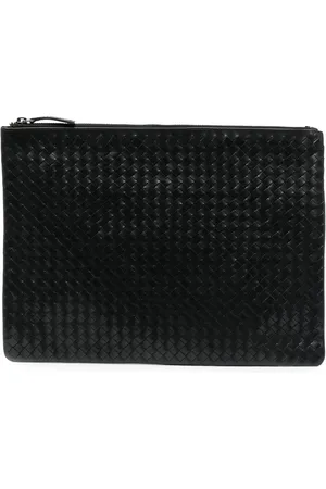 Dragon Diffusion Woven leather clutch bag