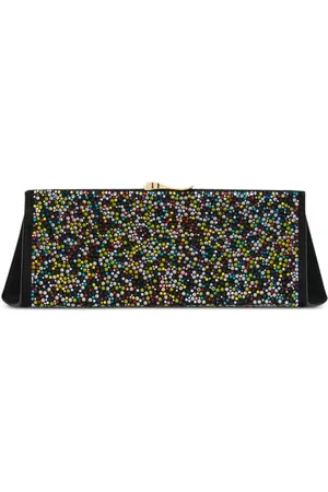 Salvatore Ferragamo Crystal-embellished clutch bag