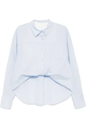 B+AB Asymmetric tuck shirt