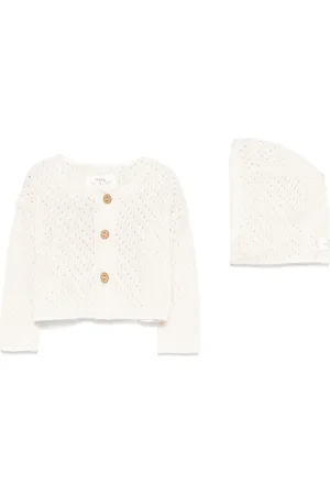 TEDDY & MINOU Pointelle-knit cardigan