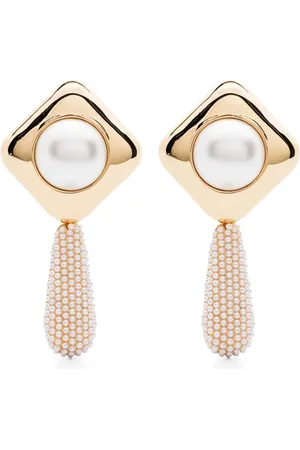 Self-Portrait Pearl crystal earrings