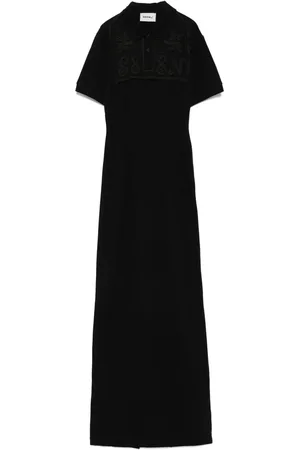Seen Users Crochet-panel maxi dress