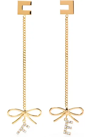 Elisabetta Franchi Bow-detail pendant earrings