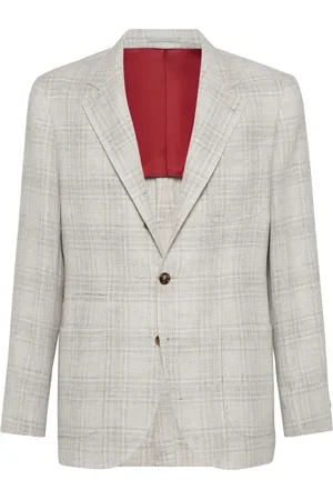 Brunello Cucinelli Prince of Wales deconstructed blazer